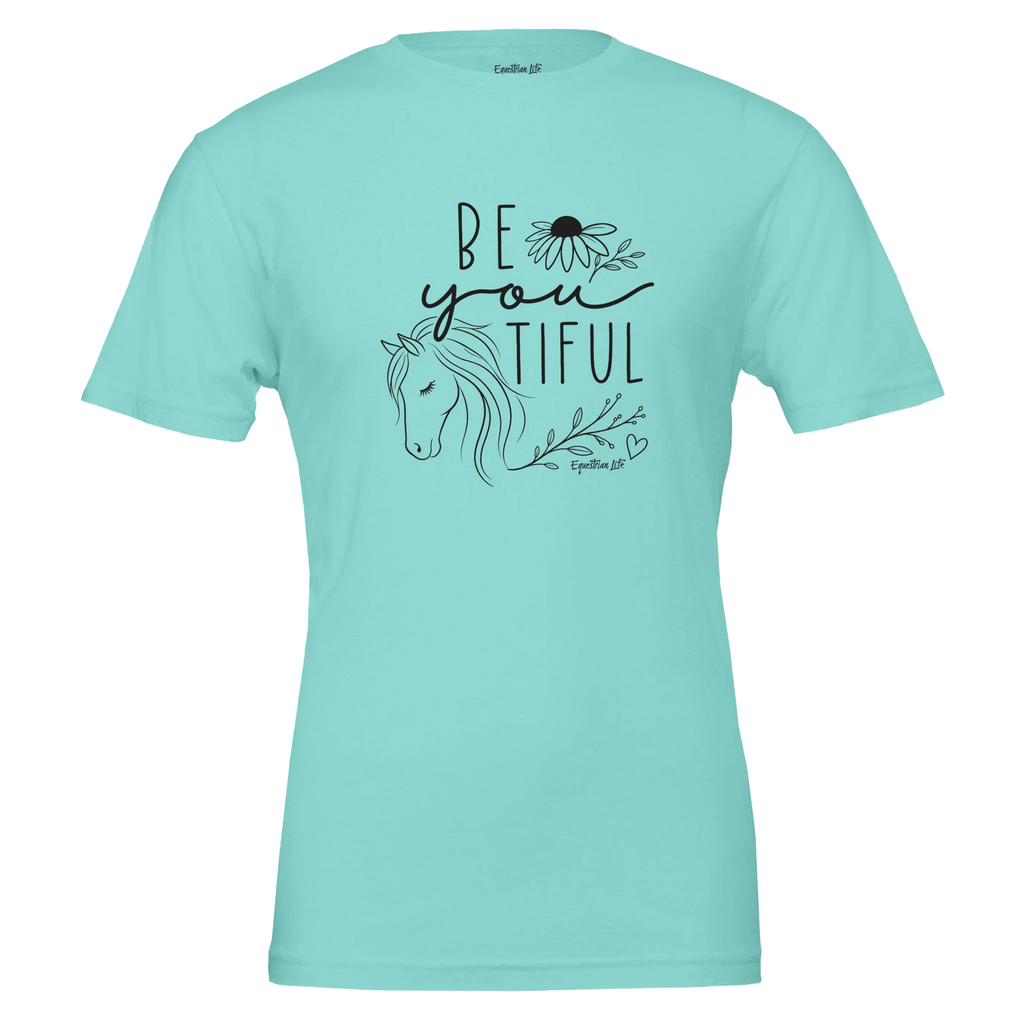 BE You ti FUL Horse Tee (Mint) designed by Bricole Reincke