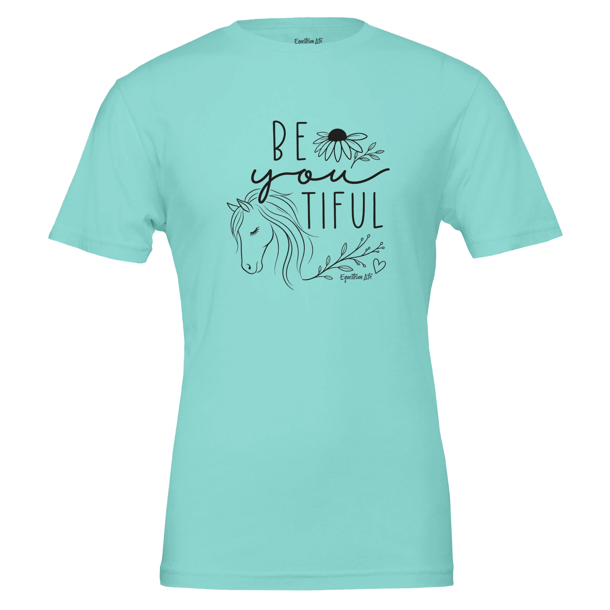 BE You ti FUL Horse Tee (Mint) designed by Bricole Reincke