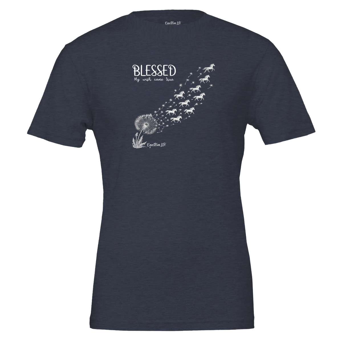 Love in Every Stride Horse Tee in White designed by Bricole Reincke for Equestrian Life®.