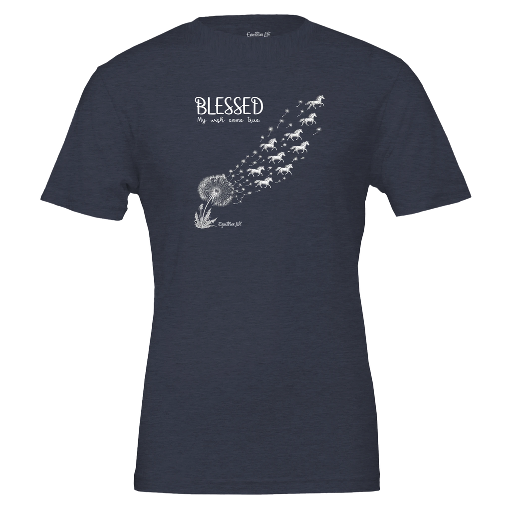 Blessed Wishes Horse Tee in Navy designed by Bricole Reincke