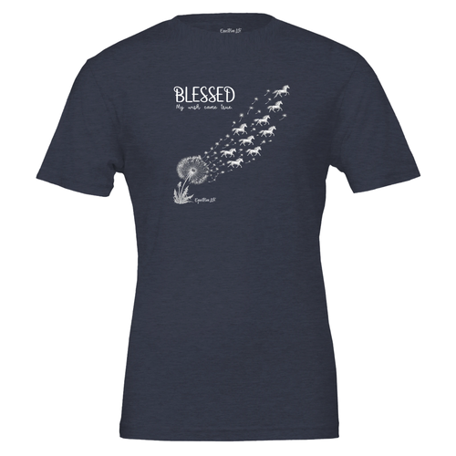 Blessed Wishes Horse Tee in Navy designed by Bricole Reincke