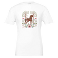 Blooming Courage Horse Tee (White) Designed by Bricole Reincke