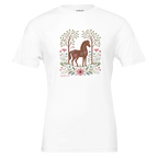 Blooming Courage Horse Tee (White) Designed by Bricole Reincke