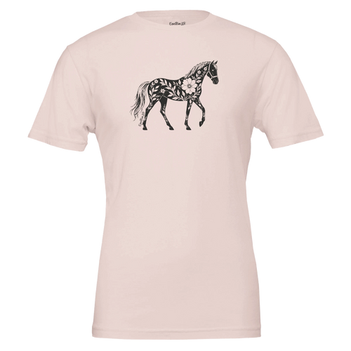 Blooming Spirit Horse Tee designed by Bricole Reincke for Equestrian Life®.