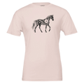 Blooming Spirit Horse Tee (Soft Pink) designed by Bricole Reincke