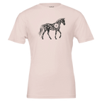 Blooming Spirit Horse Tee (Soft Pink) designed by Bricole Reincke