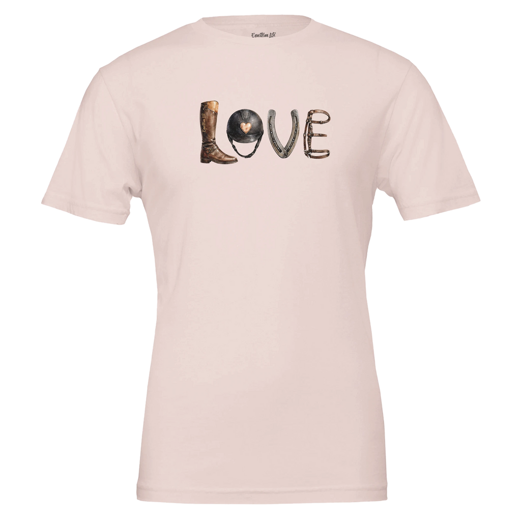 Built On Horse Love Tee (Soft Pink) designed by Bricole Reincke