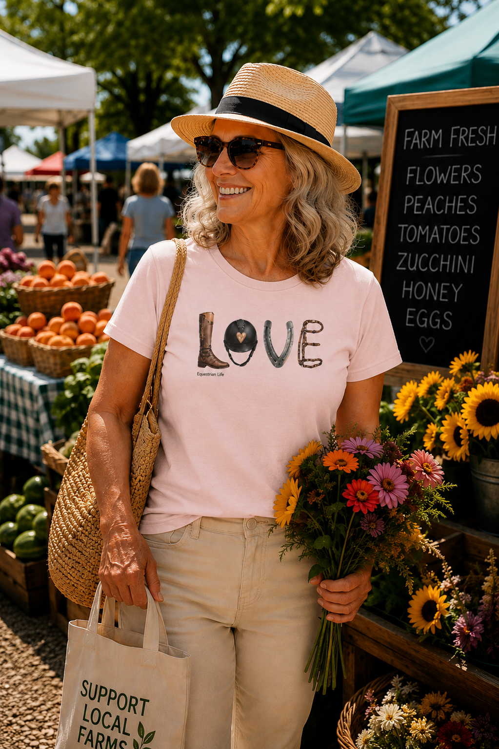 Equestrian Life Built On Horse Love Tee designed by Bricole Reincke