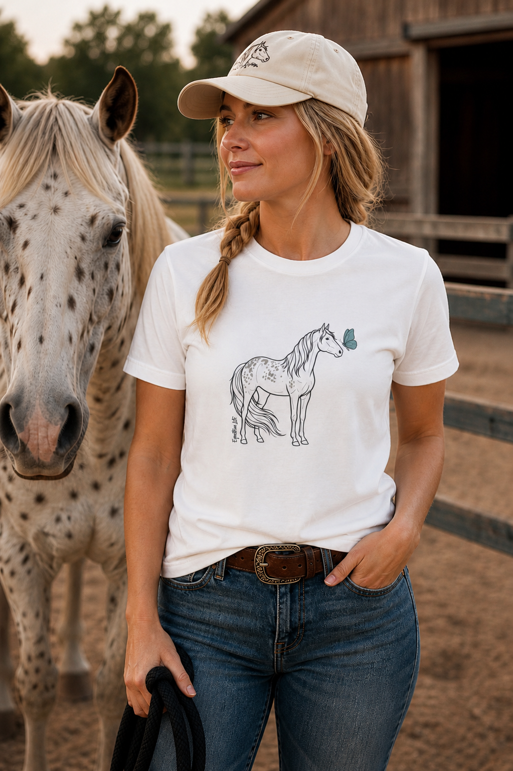 Equestrian Life Butterfly Kisses Tee designed by Bricole Reincke