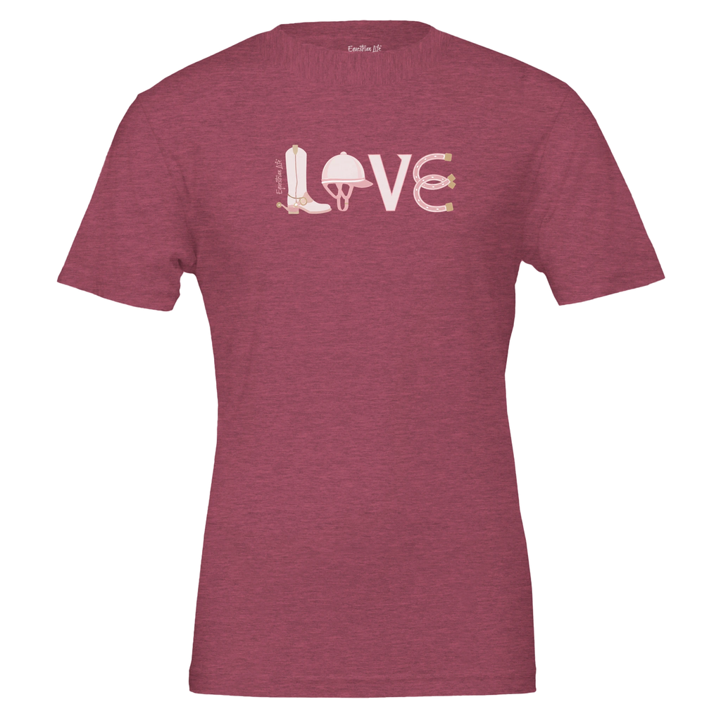 Equestrian Essentials Love Tee designed by Bricole Reincke for Equestrian Life®.