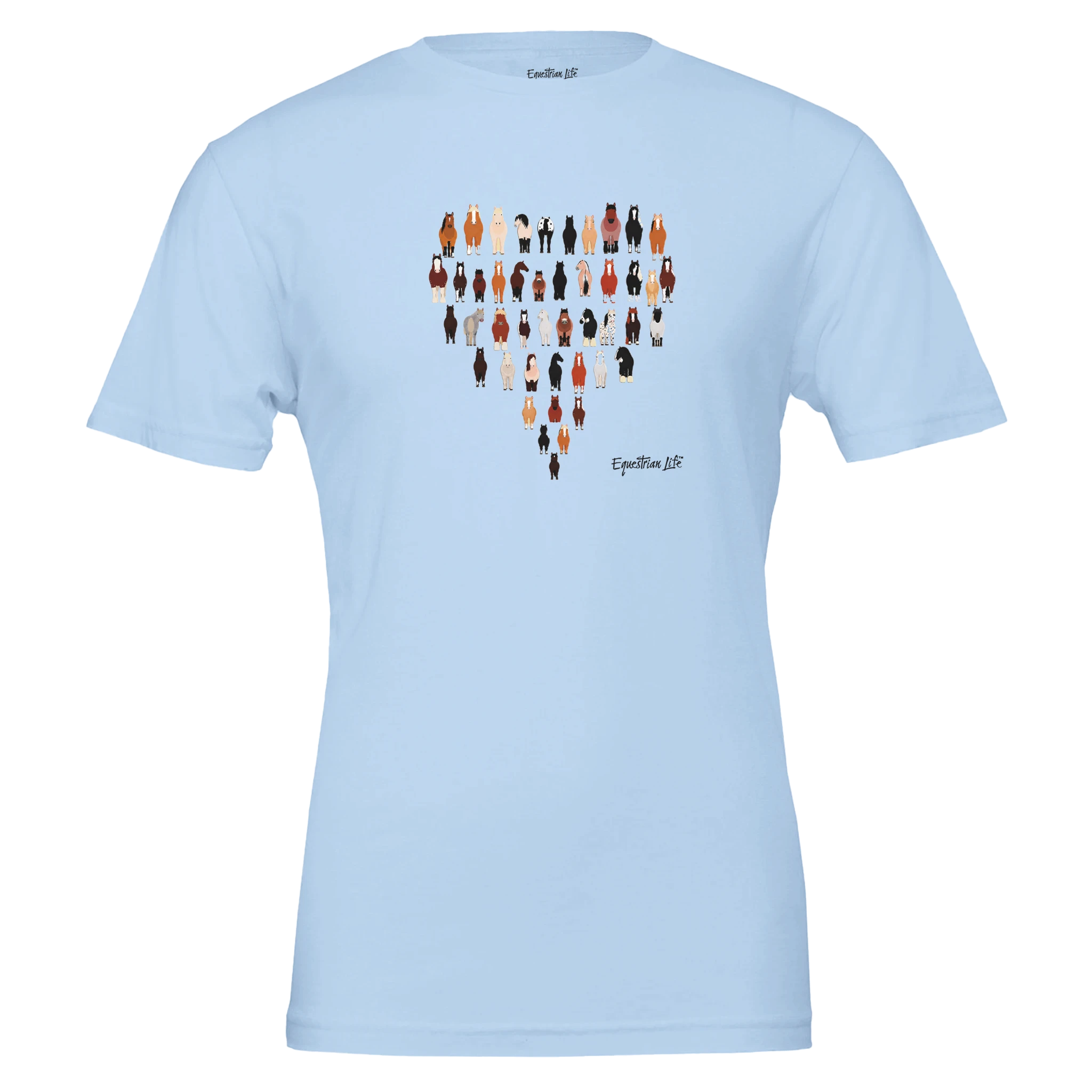 Every Horse Has a Story Tee (Baby Blue) designed by Bricole Reincke