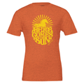 Here Comes the Sun Horse Tee (Orange), an original equestrian lifestyle design by Bricole Reincke for Equestrian Life®.