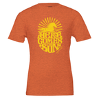 Here Comes the Sun Horse Tee (Orange), an original equestrian lifestyle design by Bricole Reincke for Equestrian Life®.