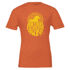 Here Comes the Sun Horse Tee (Heather Orange) designed by Bricole Reincke