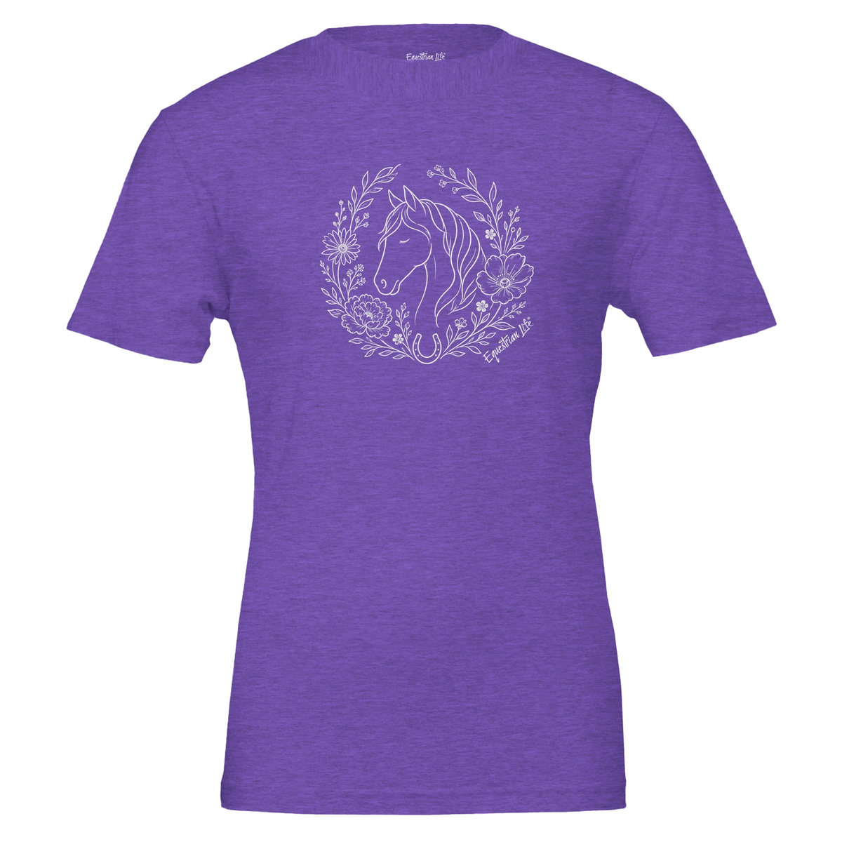 Horse Bloom Crest Tee designed by Bricole Reincke for Equestrian Life®.