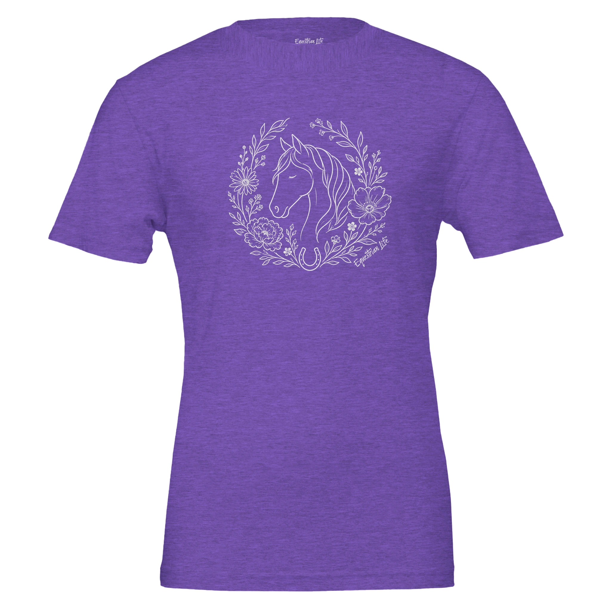 Horse & Bloom Crest (Heather Purple) designed by Bricole Reincke