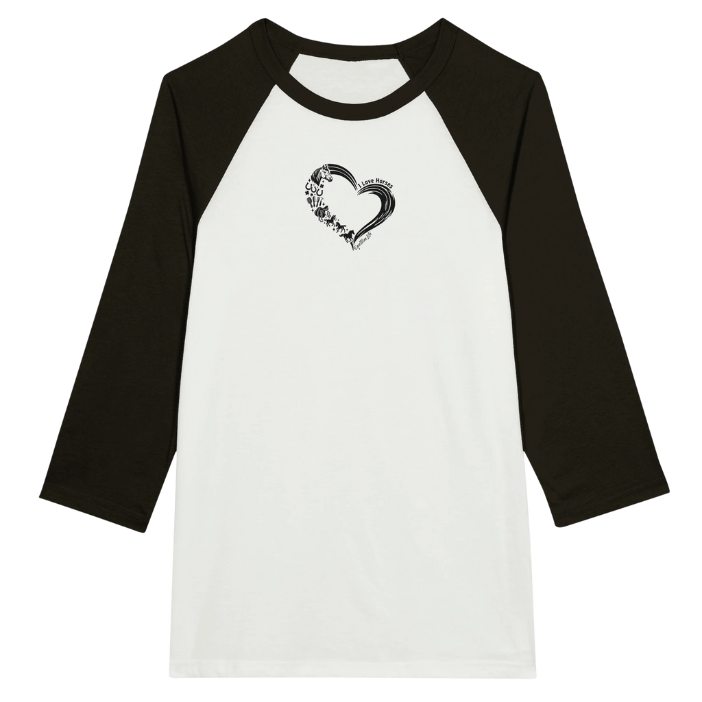 I Love Horses Raglan Tee designed by Bricole Reincke for Equestrian Life®.
