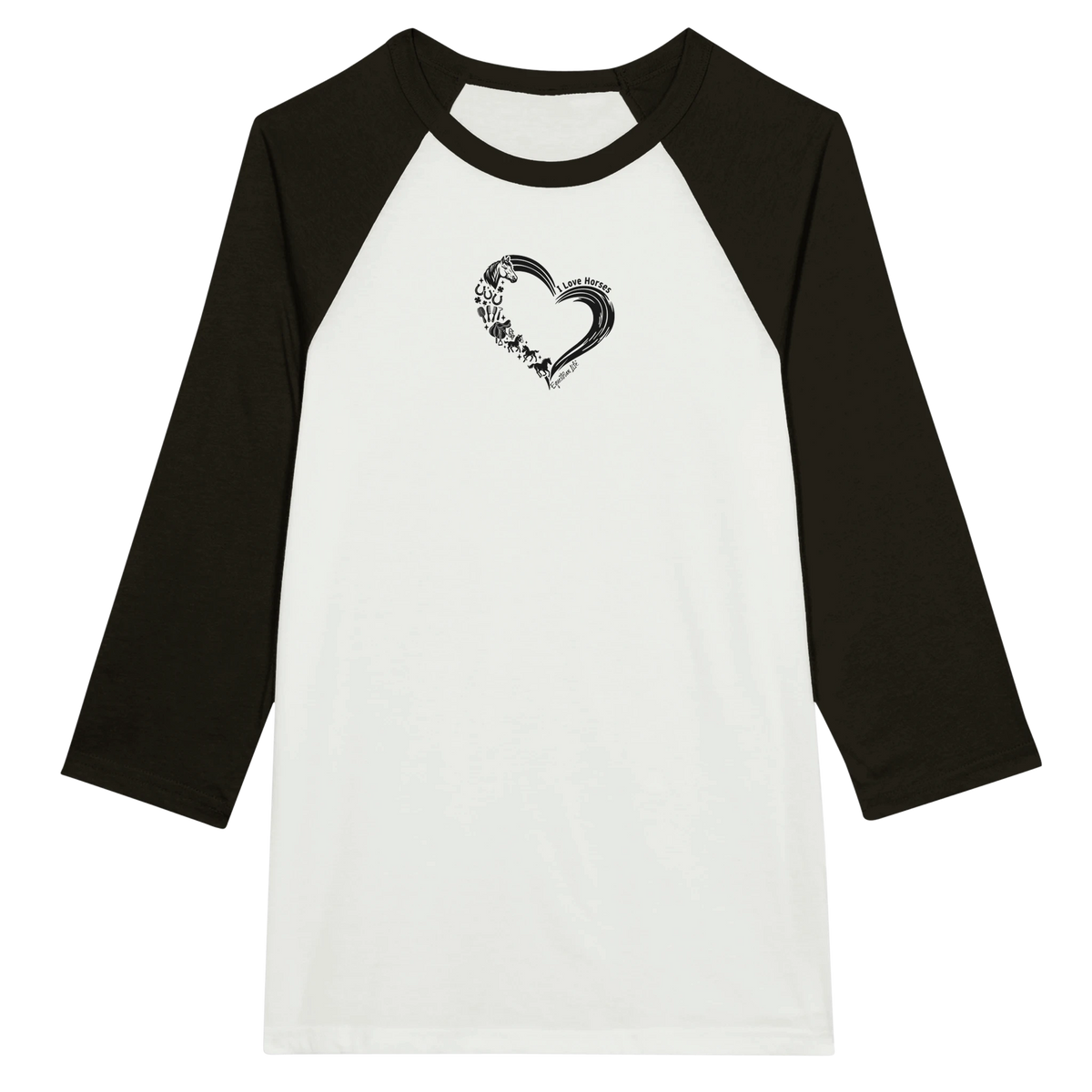 I Love Horses Raglan Tee designed by Bricole Reincke for Equestrian Life®.