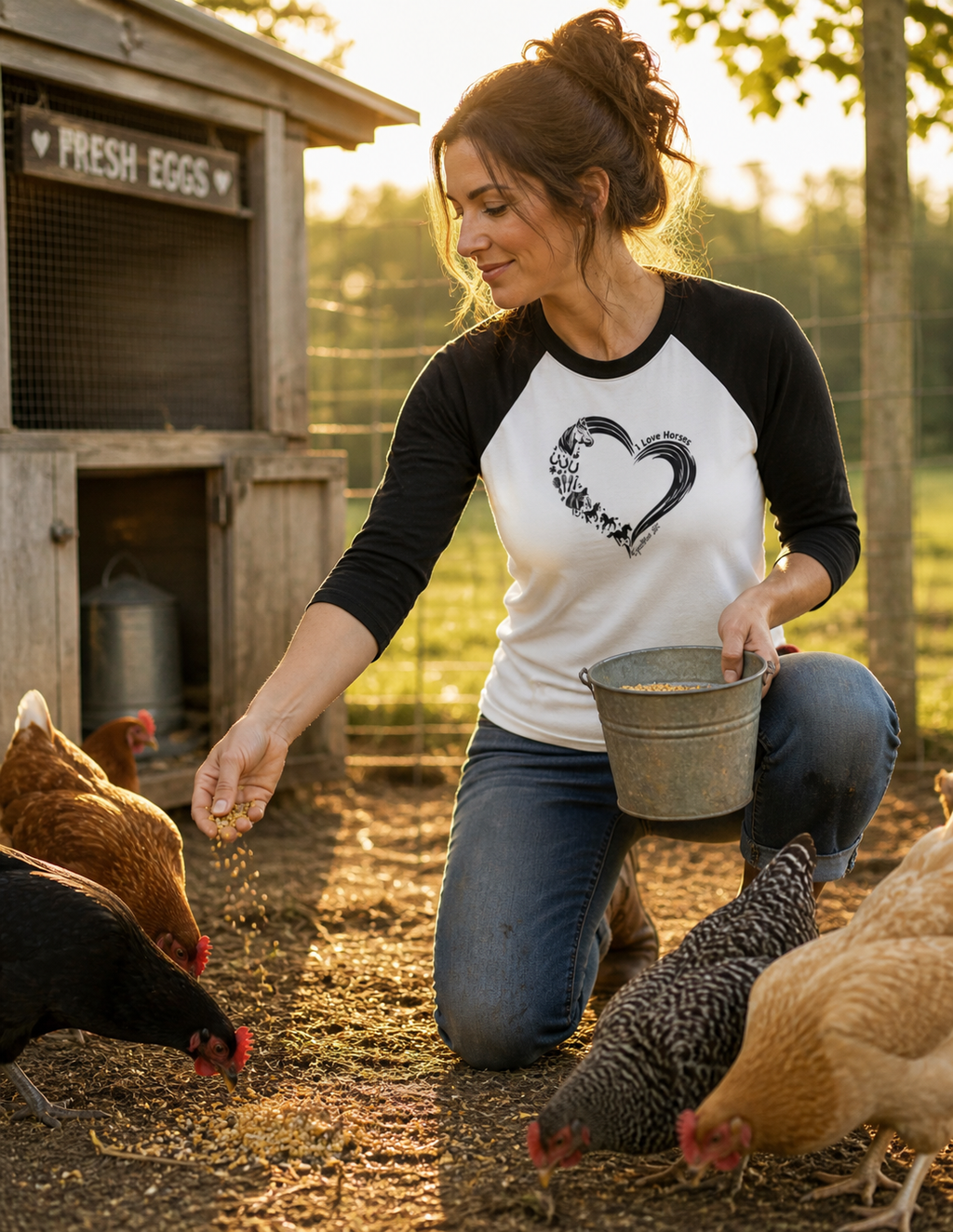 Equestrian Life I Love Horses Tee designed by Bricole Reincke