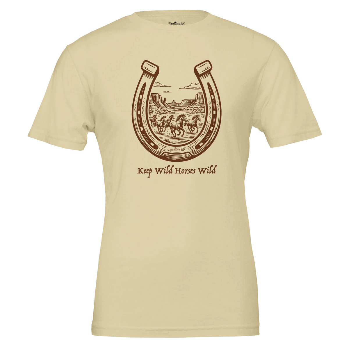 Keep Horses Wild Tee in Natural designed by Bricole Reincke for Equestrian Life®.