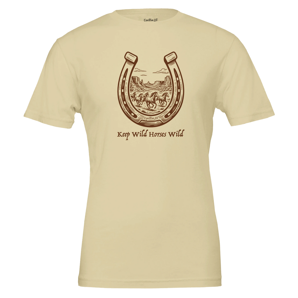 Keep Horses Wild Tee (Natural) Designed by Bricole Reincke