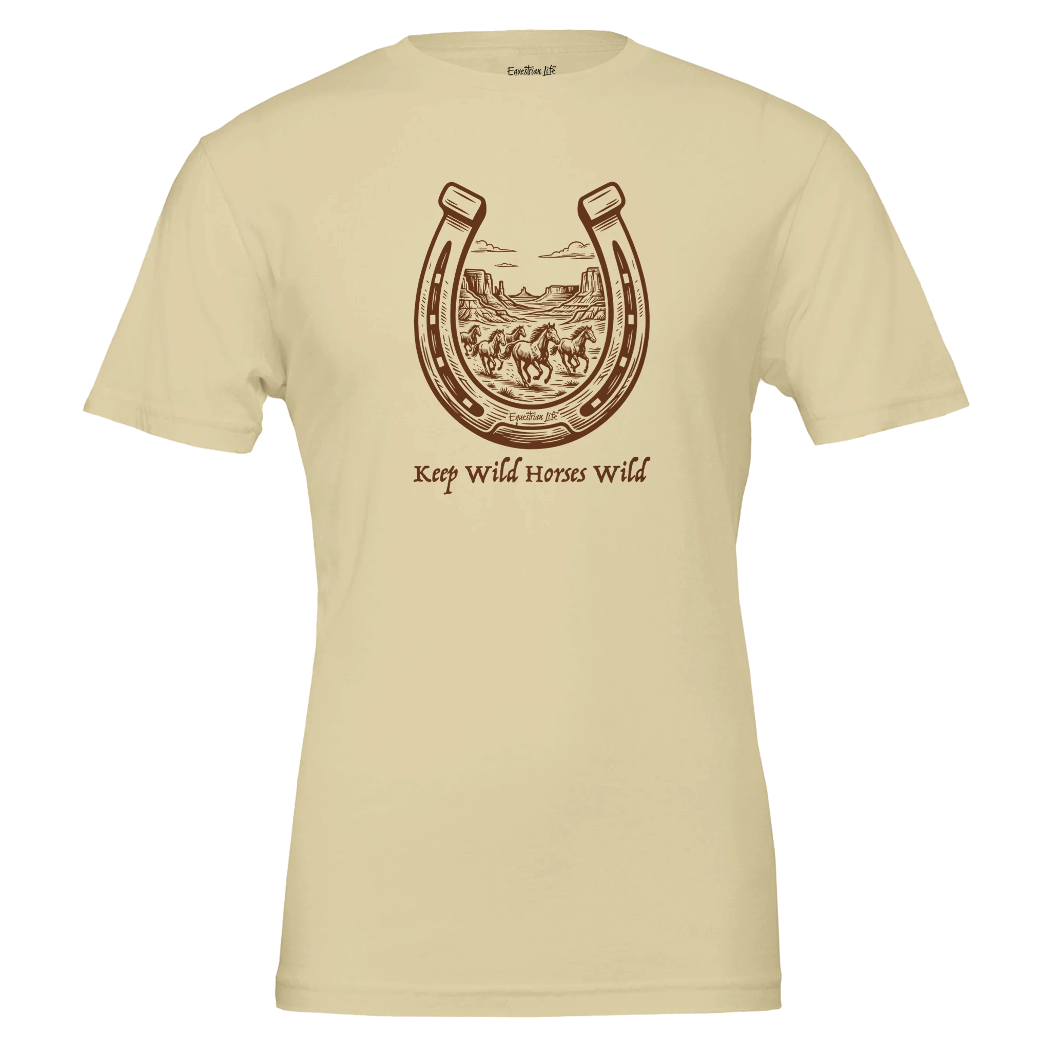 Keep Horses Wild Tee (Natural) Designed by Bricole Reincke