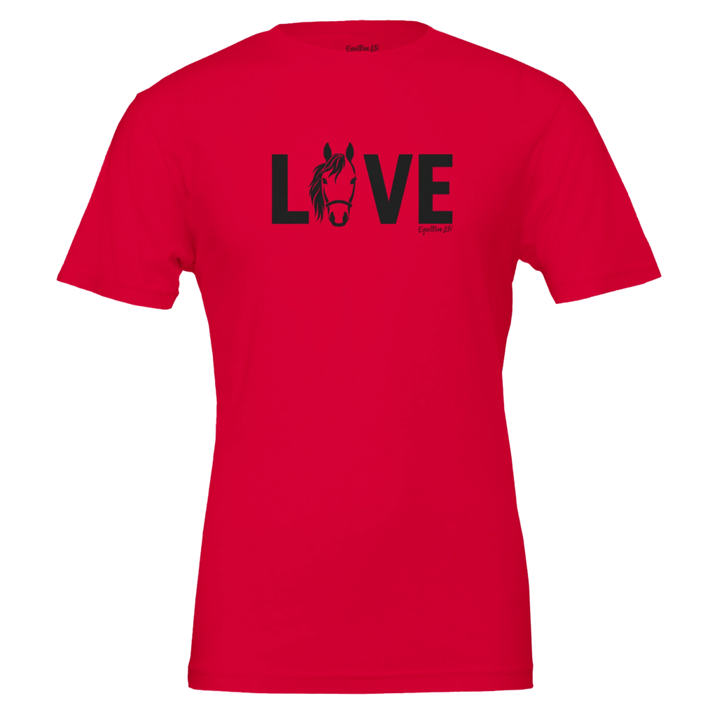 Love Horse Tee in Red designed by Bricole Reincke for Equestrian Life®.