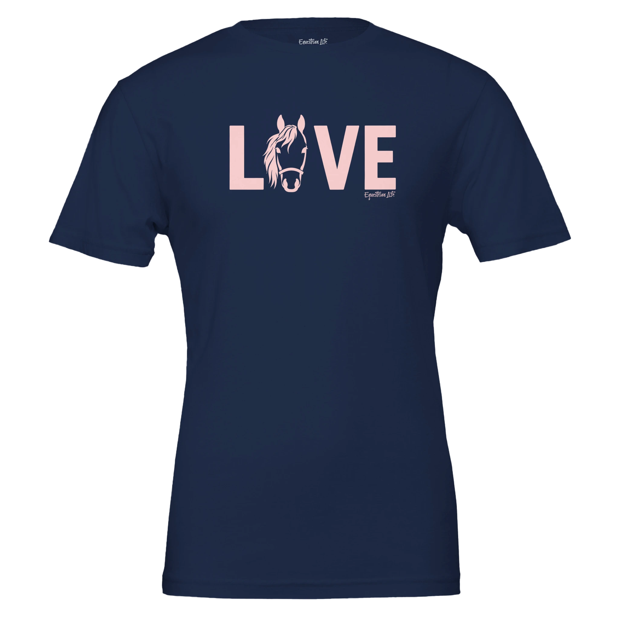 LOVE Horse Tee (Navy) designed by Bricole Reincke