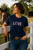 Equestrian Life Love Horse Tee in Navy, designed by Bricole Reincke.