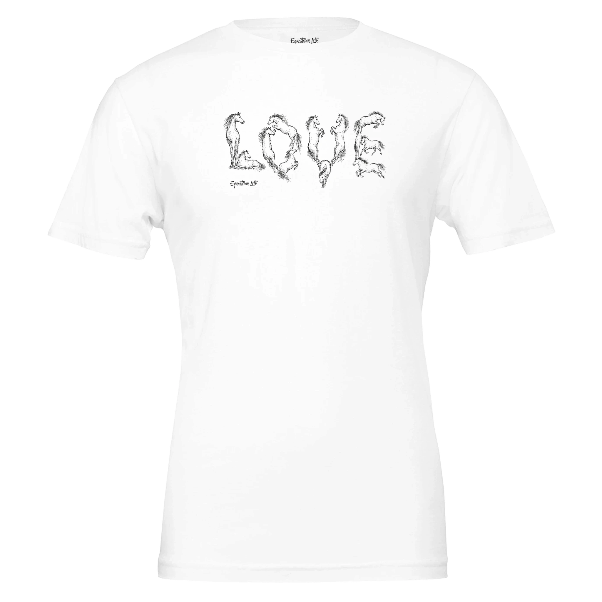 Love in Every Stride Horse Tee (White) designed by Bricole Reincke