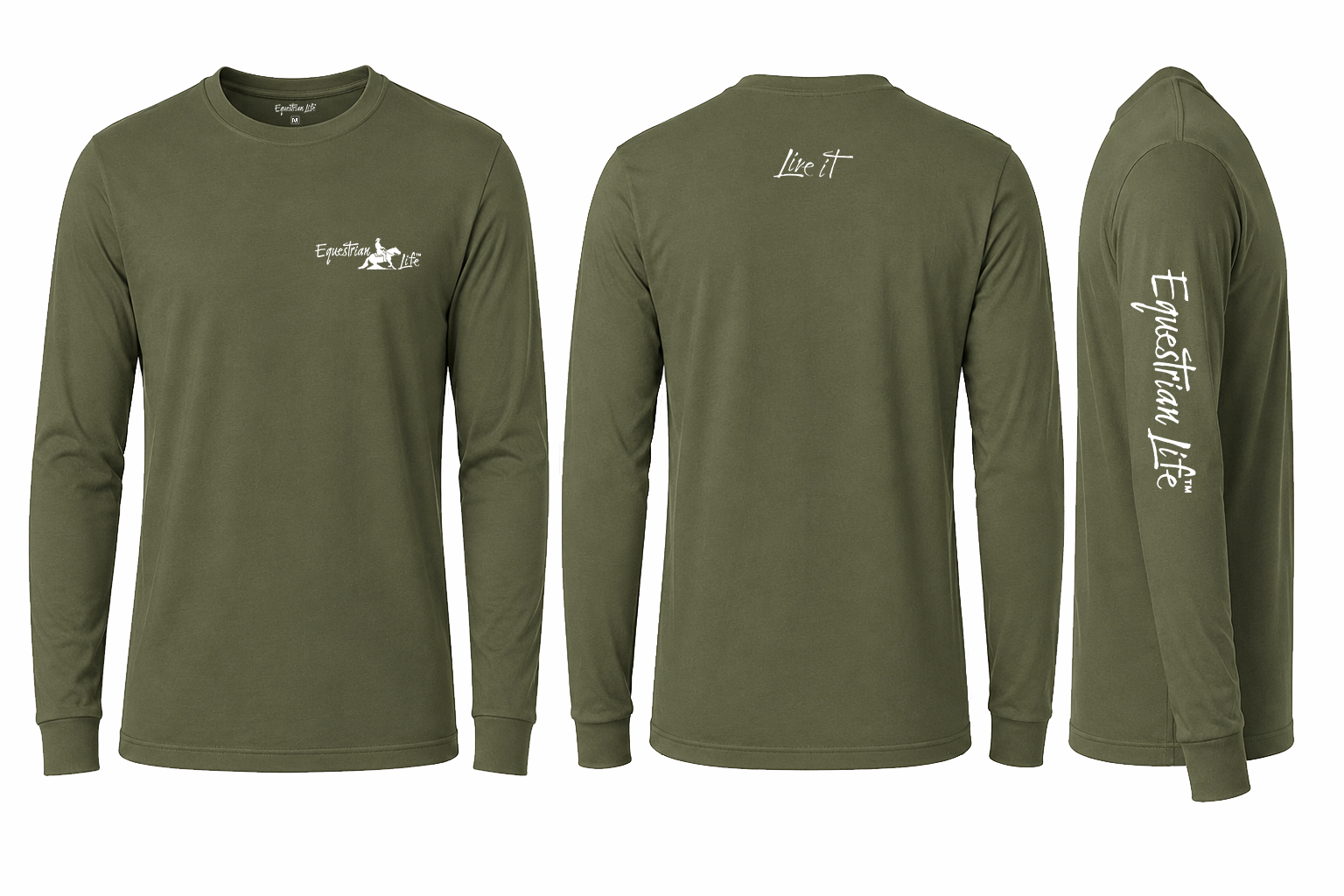 Reining Long Sleeve Tee | Unisex Cotton