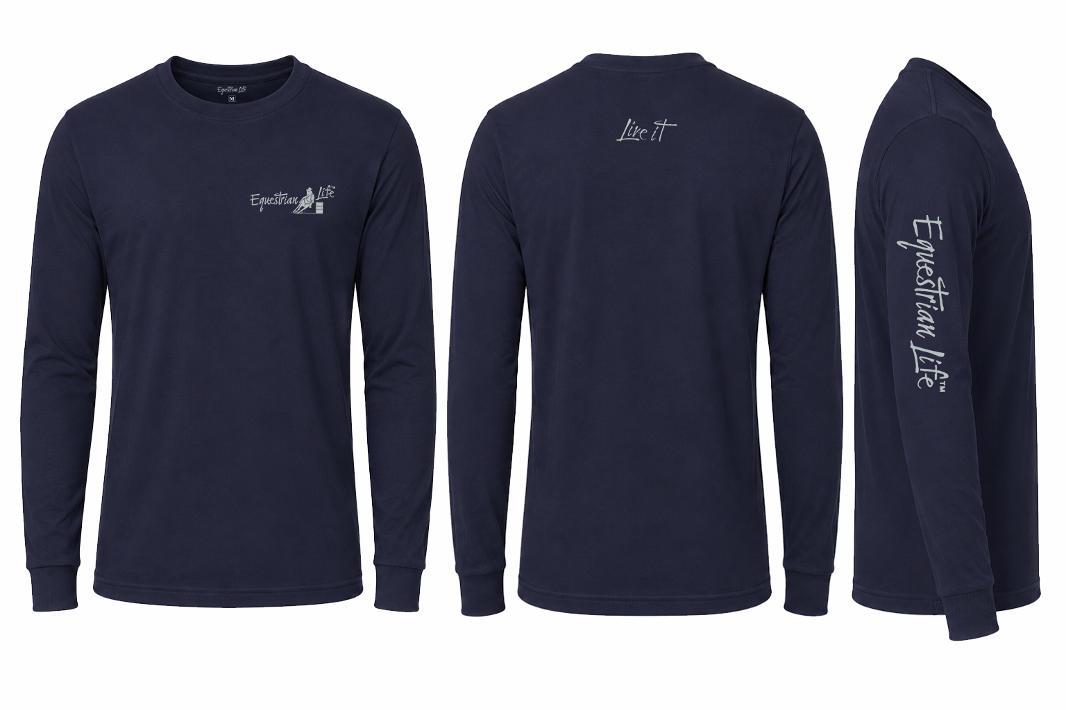 Barrel Racing Long Sleeve Tee | Unisex Cotton