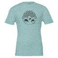 Mandala Horse Pasture Tee (Heather Ice Blue) designed by Bricole Reincke