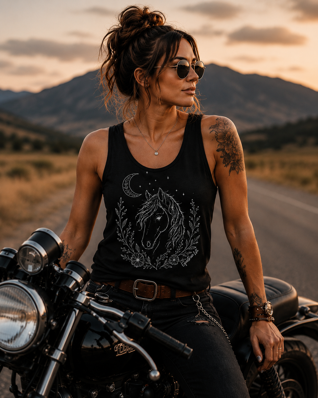 Equestrian Life Midnight Soul Horse Tee designed by Bricole Reincke