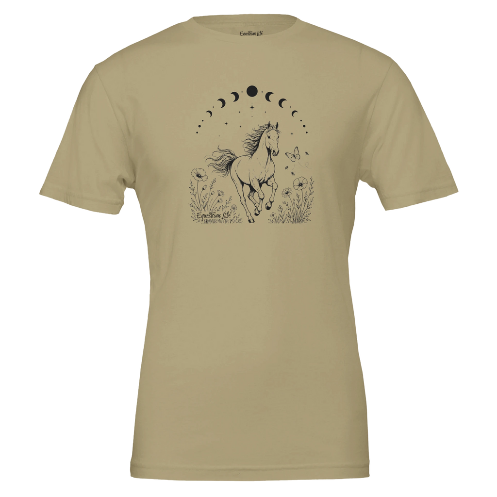 Moonlit Meadow Horse Tee designed by Bricole Reincke for  Equestrian Life®