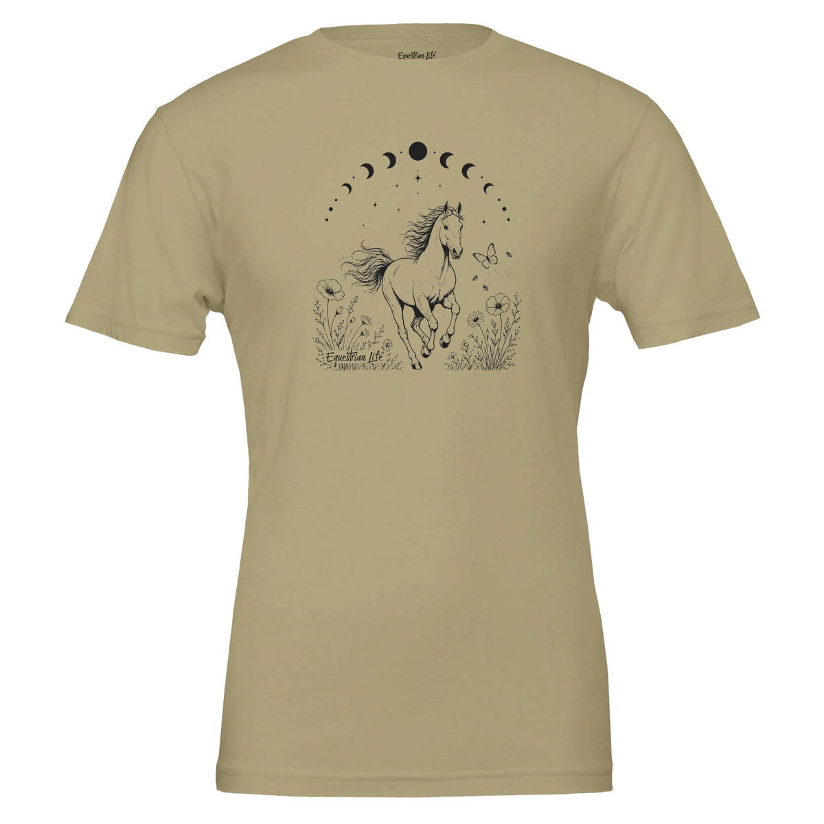 Moonlit Meadow Horse Tee designed by Bricole Reincke for  Equestrian Life®