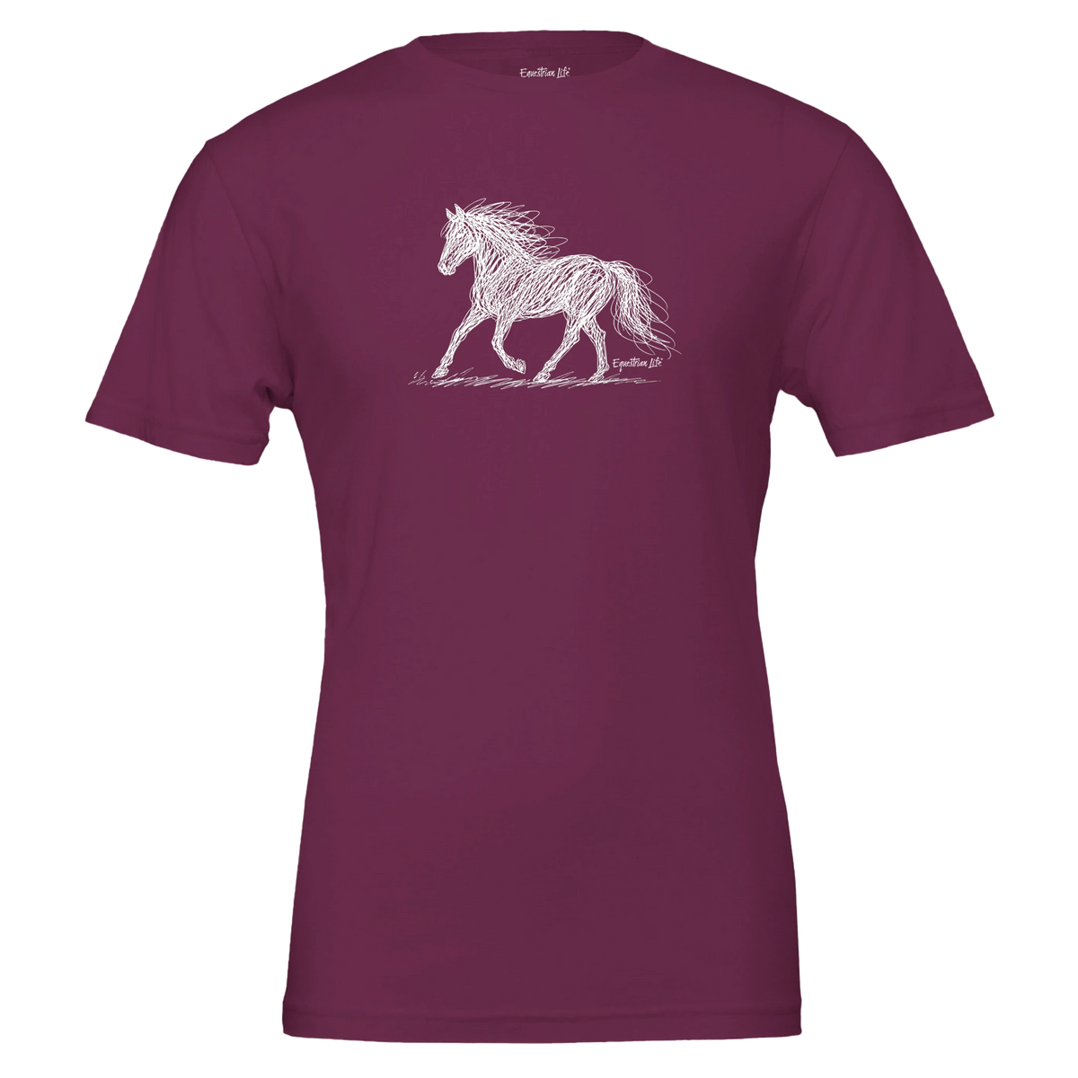 Scribble Horse Tee designed by Bricole Reincke for Equestrian Life®.