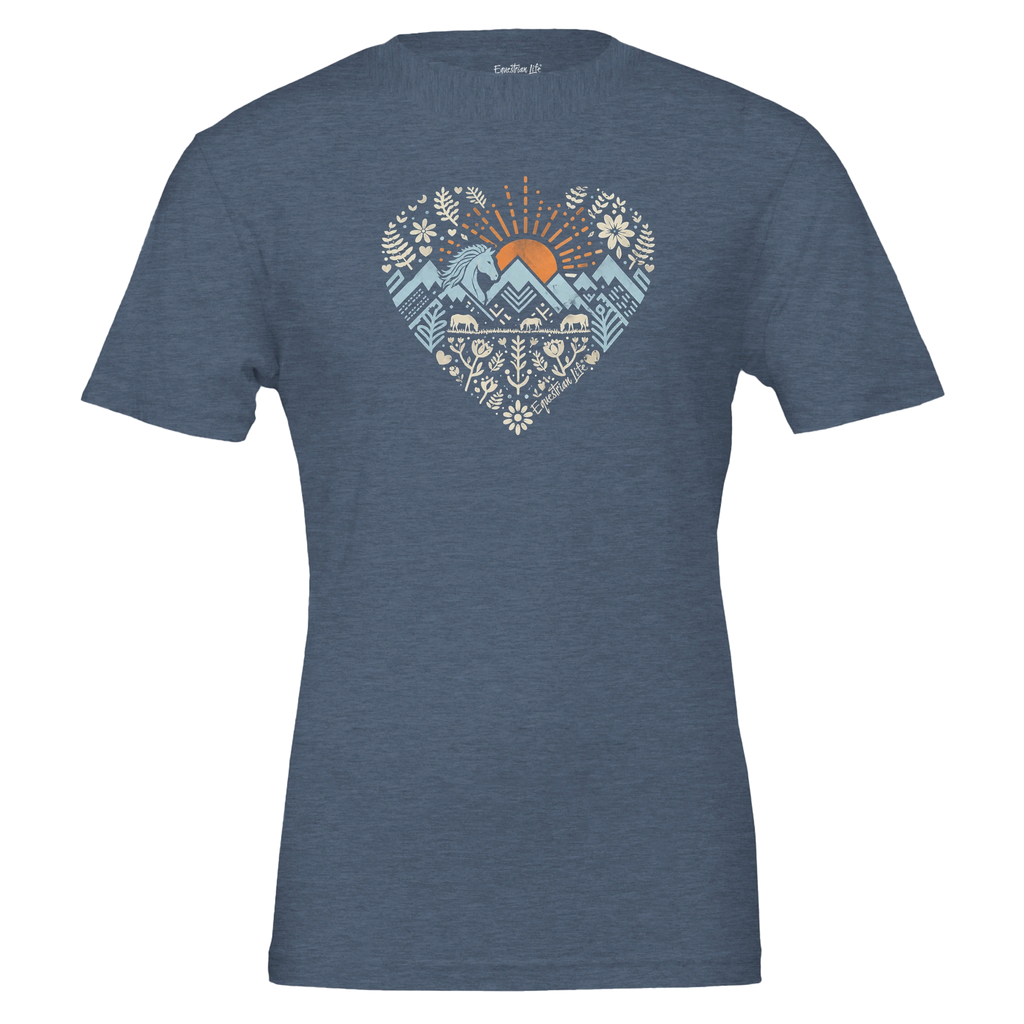 Where My Heart Roams Horse Tee designed by Bricole Reincke for Equestrian Life®.