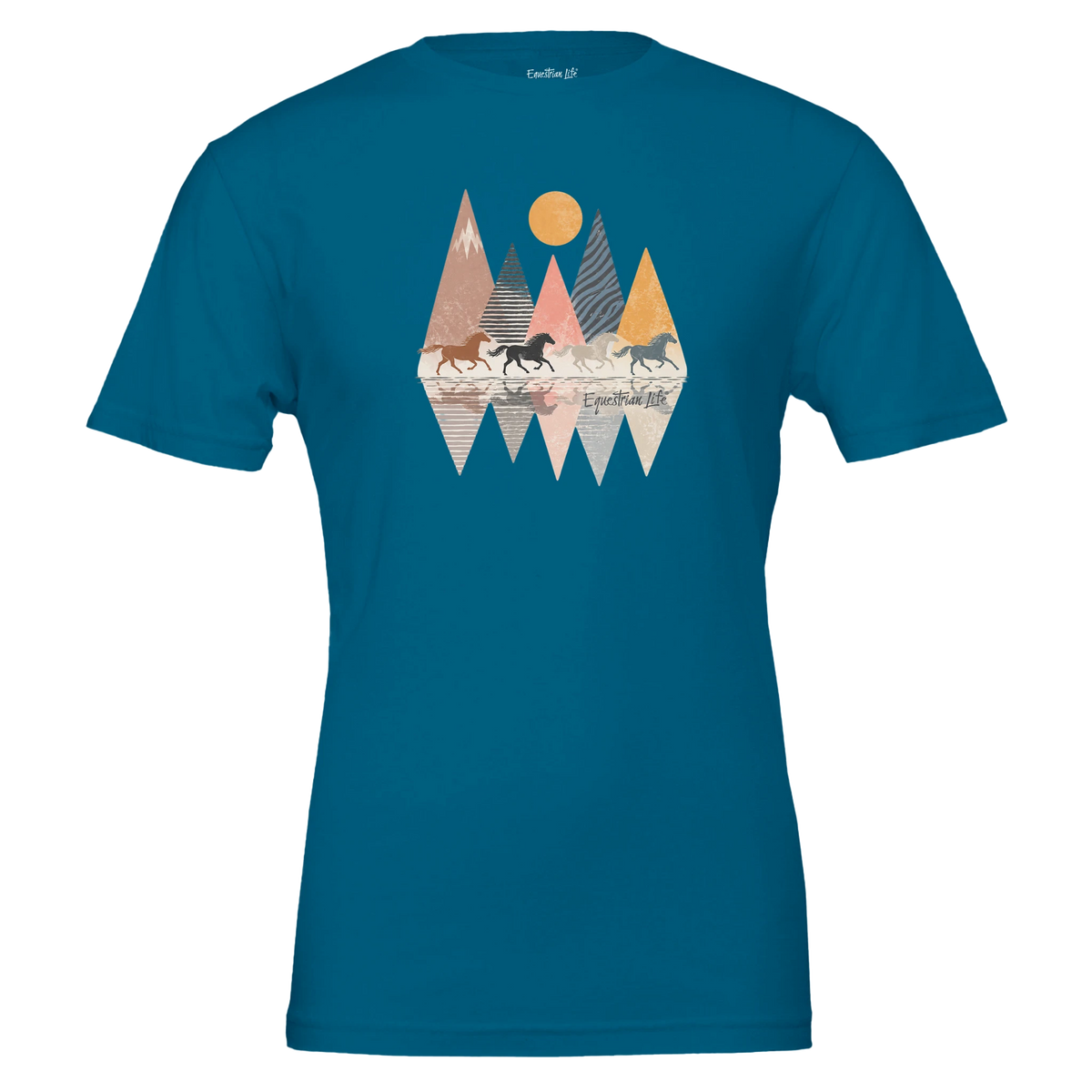 Wild Horizon Horse Run Tee designed by Bricole Reincke for Equestrian Life®.