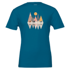 Wild Horizon Horse Run Tee (Deep Teal) designed by Bricole Reincke