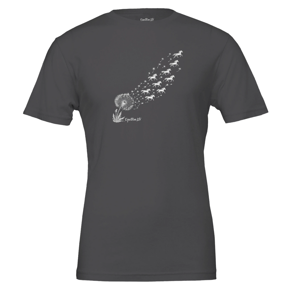 Wild Wishes Horse Tee in Grey designed by Bricole Reincke for Equestrian Life®.