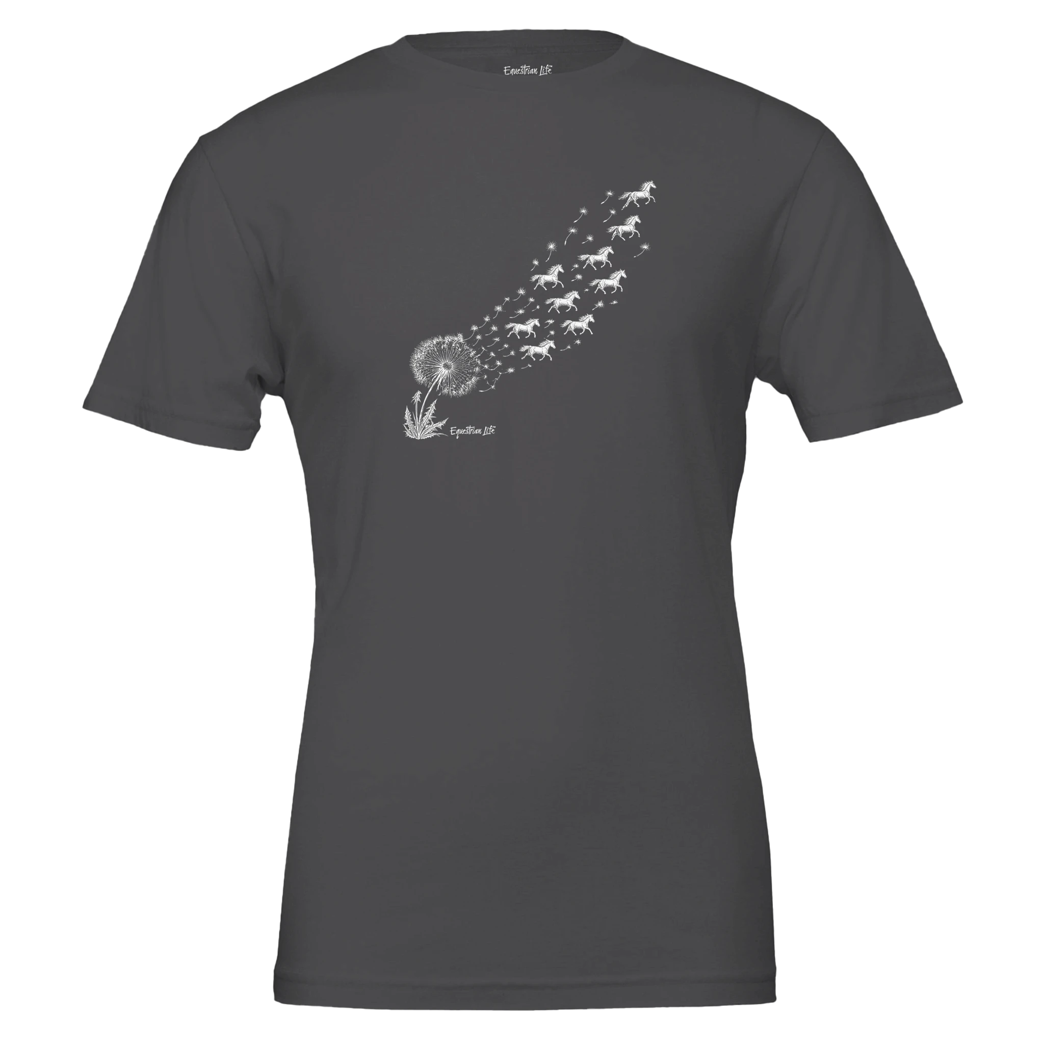 Wild Wishes Horse Tee (Dark Grey) designed by Bricole Reincke
